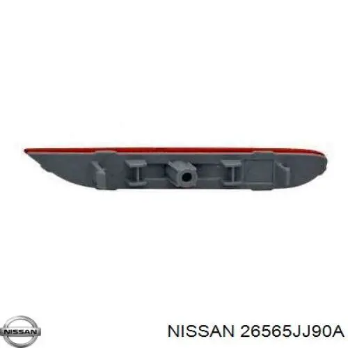 Катафот (отражатель) заднего бампера левый на Nissan Leaf ZE0E