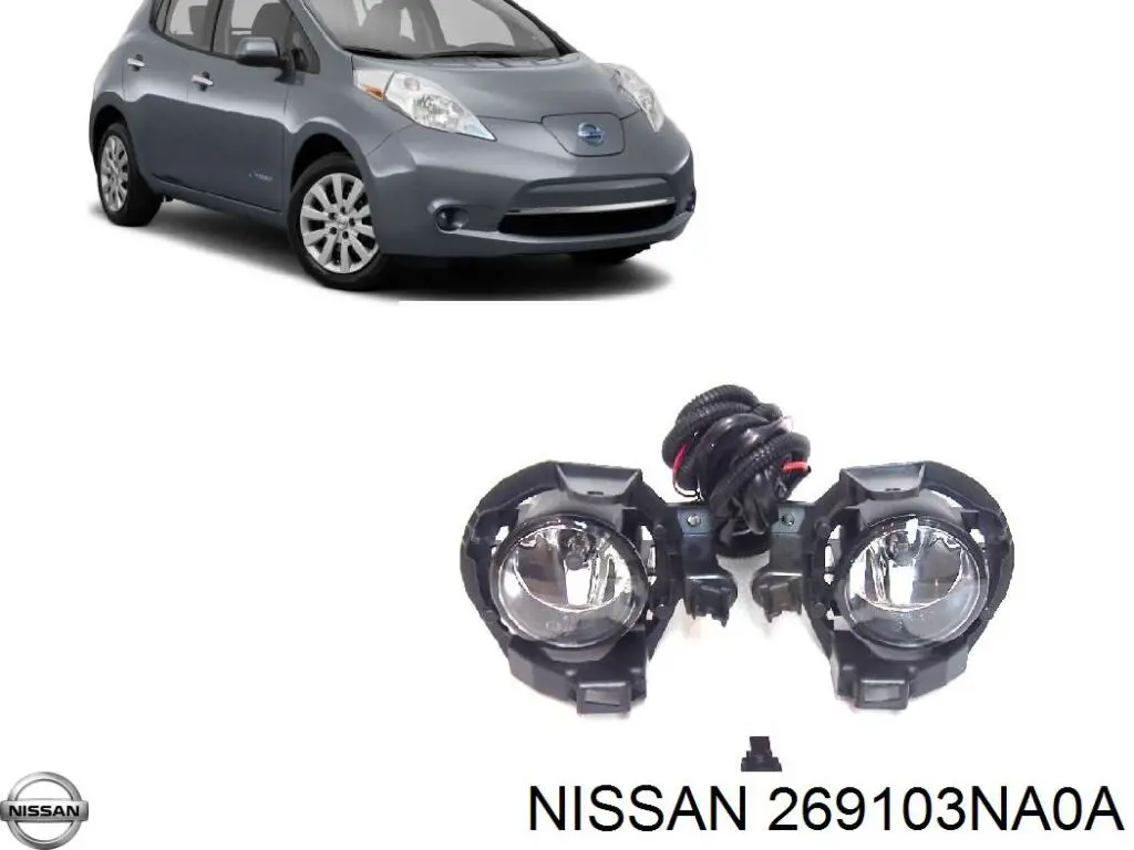 Consola de fixação das luzes de nevoeiro direitas para Nissan Leaf (ZE0)