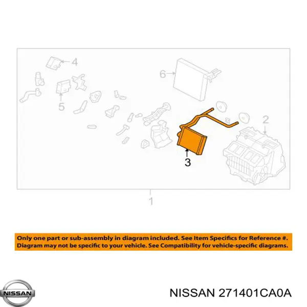 Радиатор печки (отопителя) Nissan 271401CA0A
