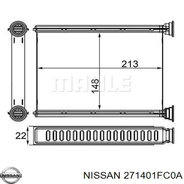 271401FC0A Nissan radiador de forno (de aquecedor)