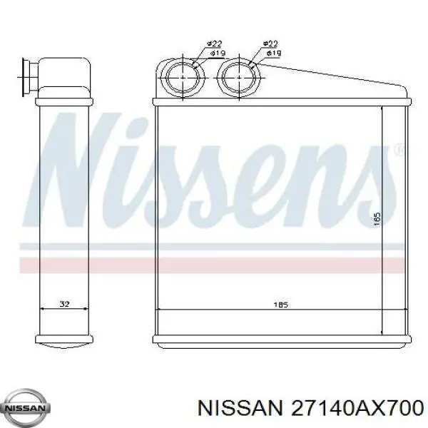 Купить 27140AX700 Nissan/Infiniti Радиатор печки