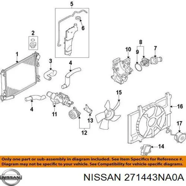  Nissan/Infiniti 271443NA0A цена, от 9.89 USD