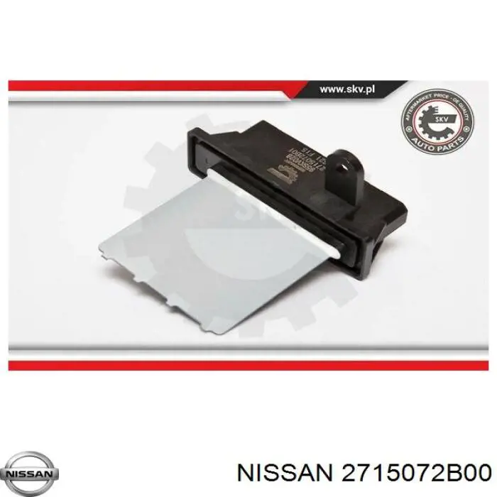 2715072B00 Nissan resistor (resistência de ventilador de forno (de aquecedor de salão))