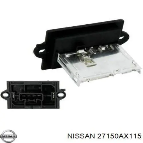 Резистор (сопротивление) вентилятора печки (отопителя салона) Nissan 27150AX115