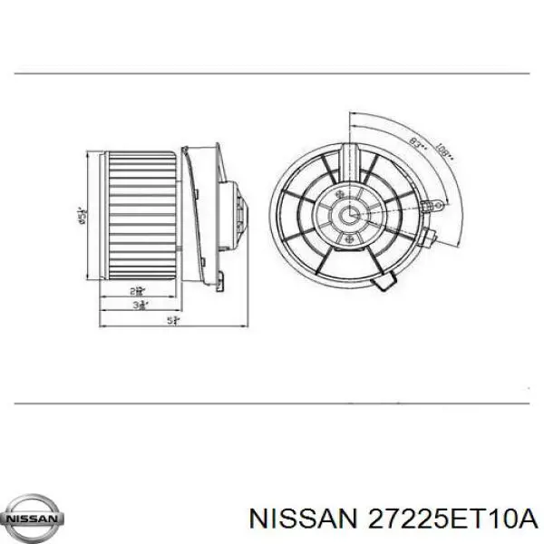 Мотор вентилятора печки (отопителя салона) Nissan 27225ET10A