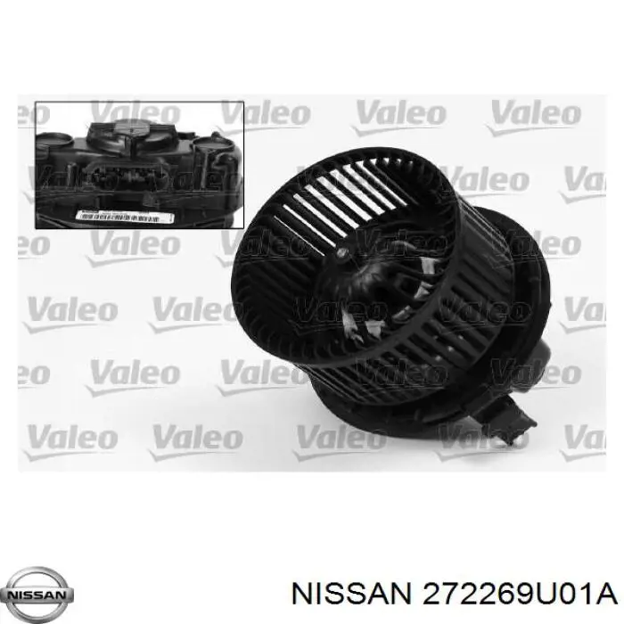 Мотор вентилятора печки (отопителя салона) Nissan 272269U01A