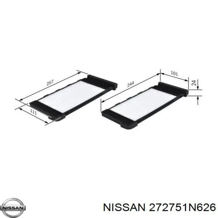 Купить 272751N626 Nissan/Infiniti Фильтр салона угольный