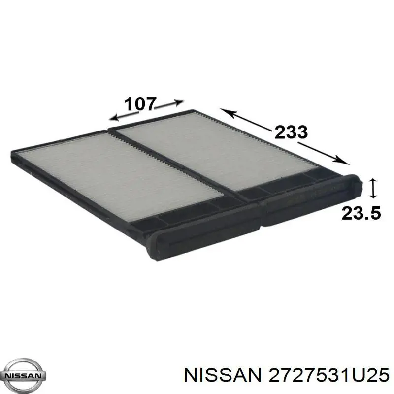 Фильтр салона 2727531U25 Nissan/Infiniti
