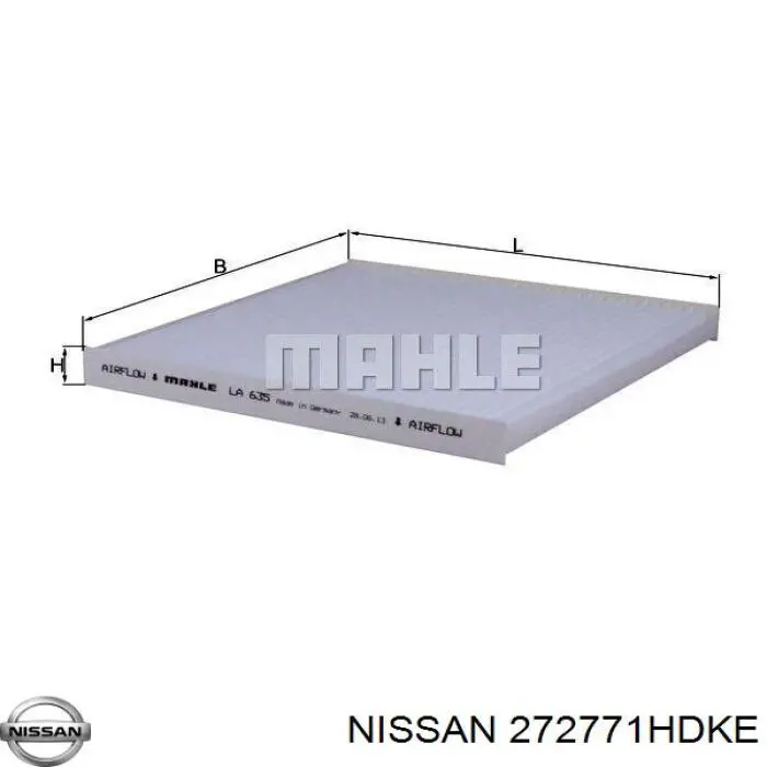 Фильтр воздушный отопителя Nissan/Infiniti 272771HDKE цена, от 3.53 USD