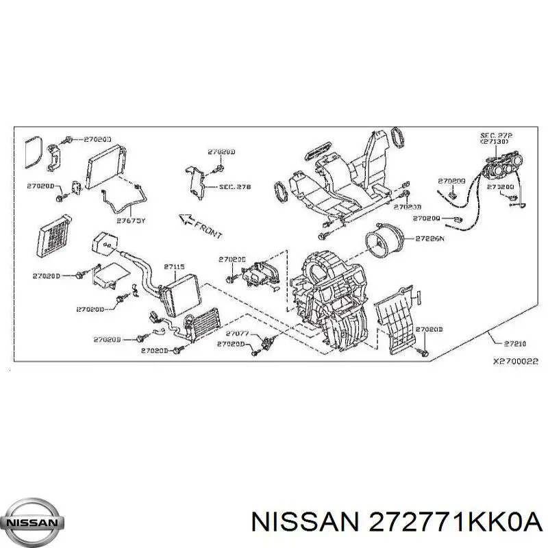 Фильтр салона 272771KK0A Nissan