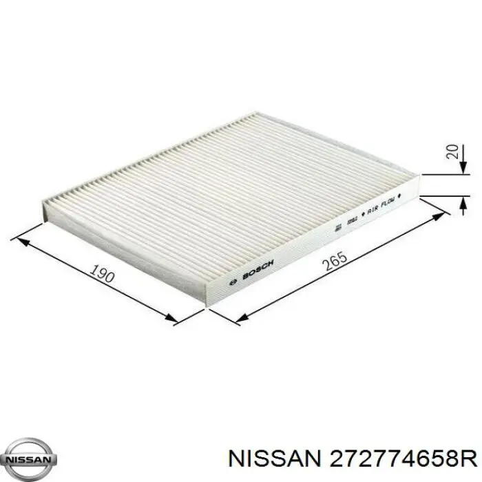 272774658R Nissan фильтр салона