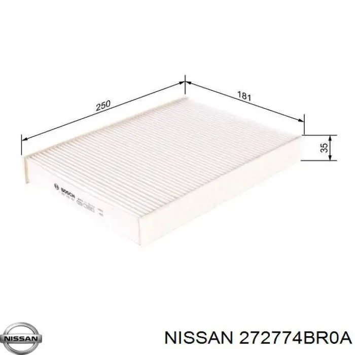272774BR0A Nissan/Infiniti Внутрисалонный фильтр