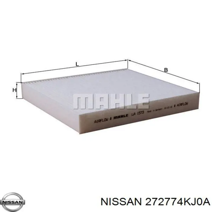 Фильтр воздушный отопителя Nissan/Infiniti 272774KJ0A цена, от 7.22 USD