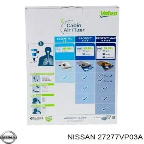 27277VP03A Nissan фильтр салона