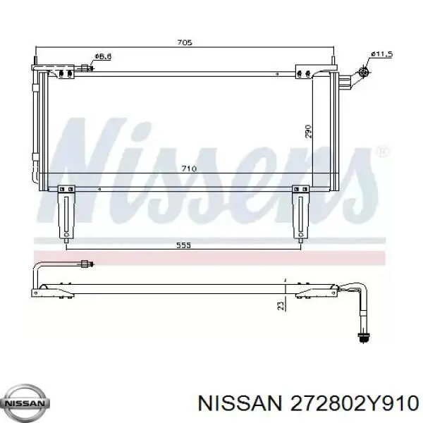 Радиатор испарителя кондиционера Nissan/Infiniti 272802Y910 цена, от 63.35 USD