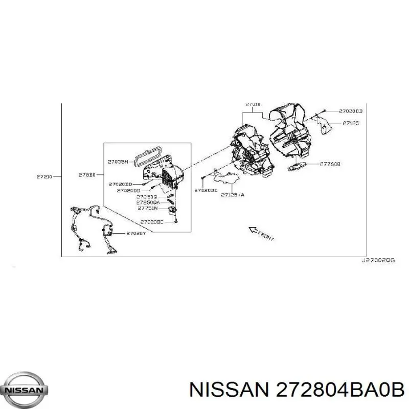 Радиатор испарителя кондиционера Nissan/Infiniti 272804BA0B цена, от 25.34 USD