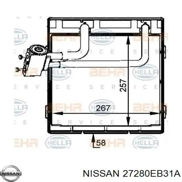 Испаритель кондиционера 27280EB31A Nissan