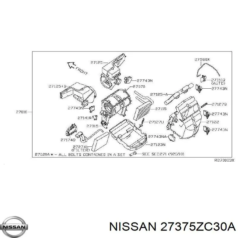 27375ZC30A Nissan/Infiniti Электромотор печки