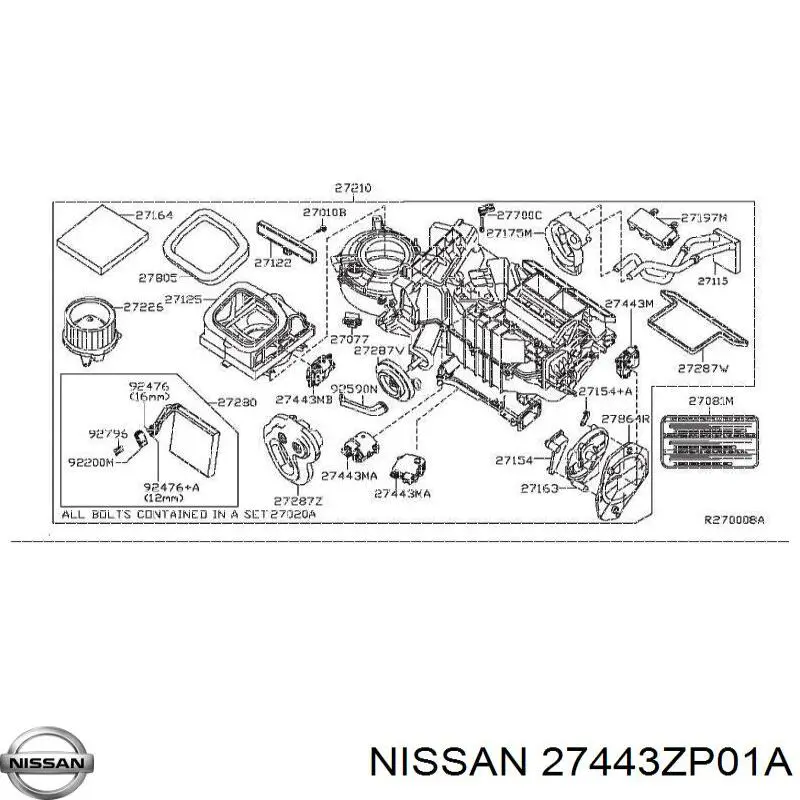 Купить 27443ZP01A Nissan/Infiniti Моторчик заслонки печки