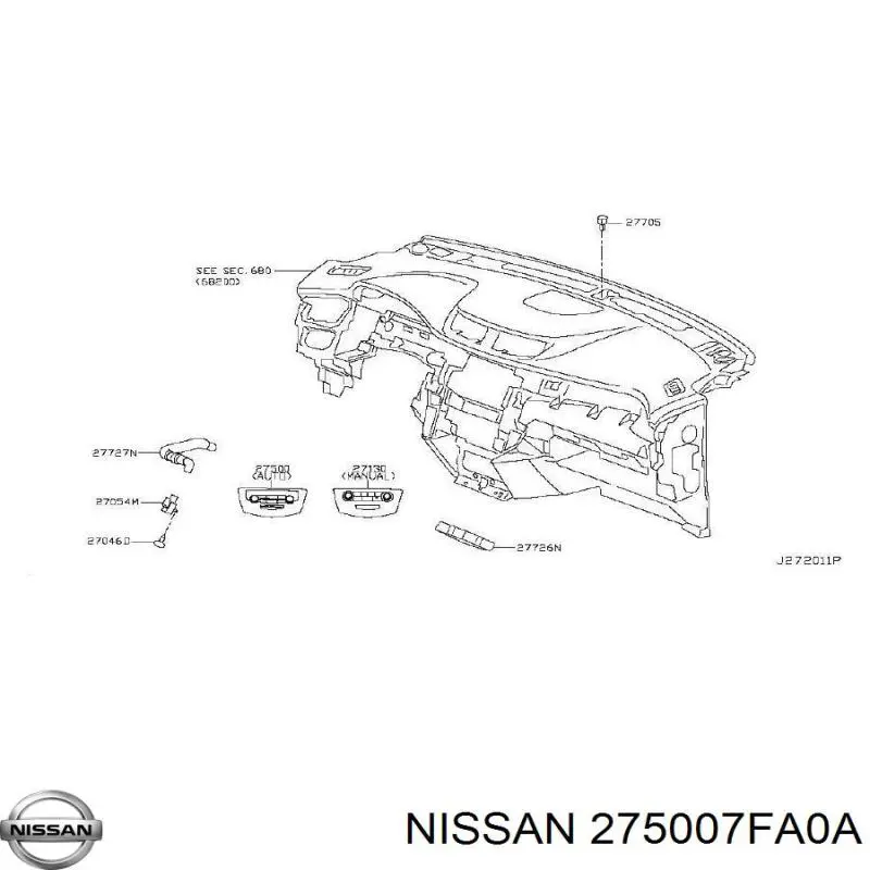 Регулятор вентилятора отопителя Nissan/Infiniti 275007FA0A цена, от 12.71 USD