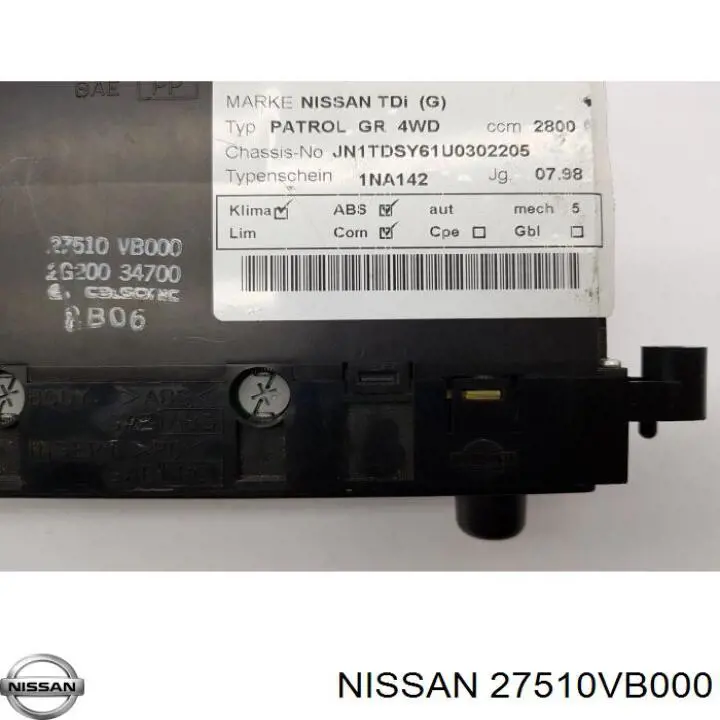 Регулятор вентилятора отопителя Nissan Patrol внедорожник (Y61) (1997 - 2010) цена, от 346.54 USD