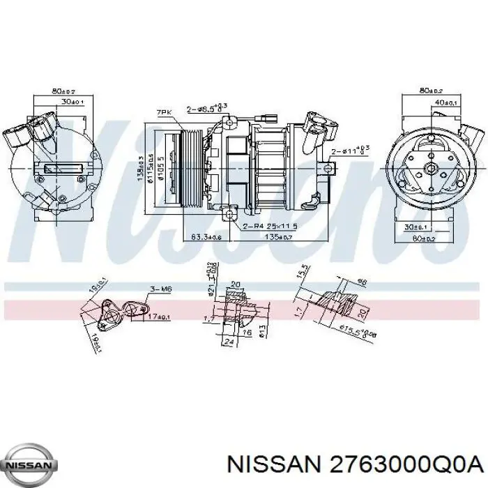 Купить 2763000Q0A Nissan/Infiniti Компрессор климатической установки