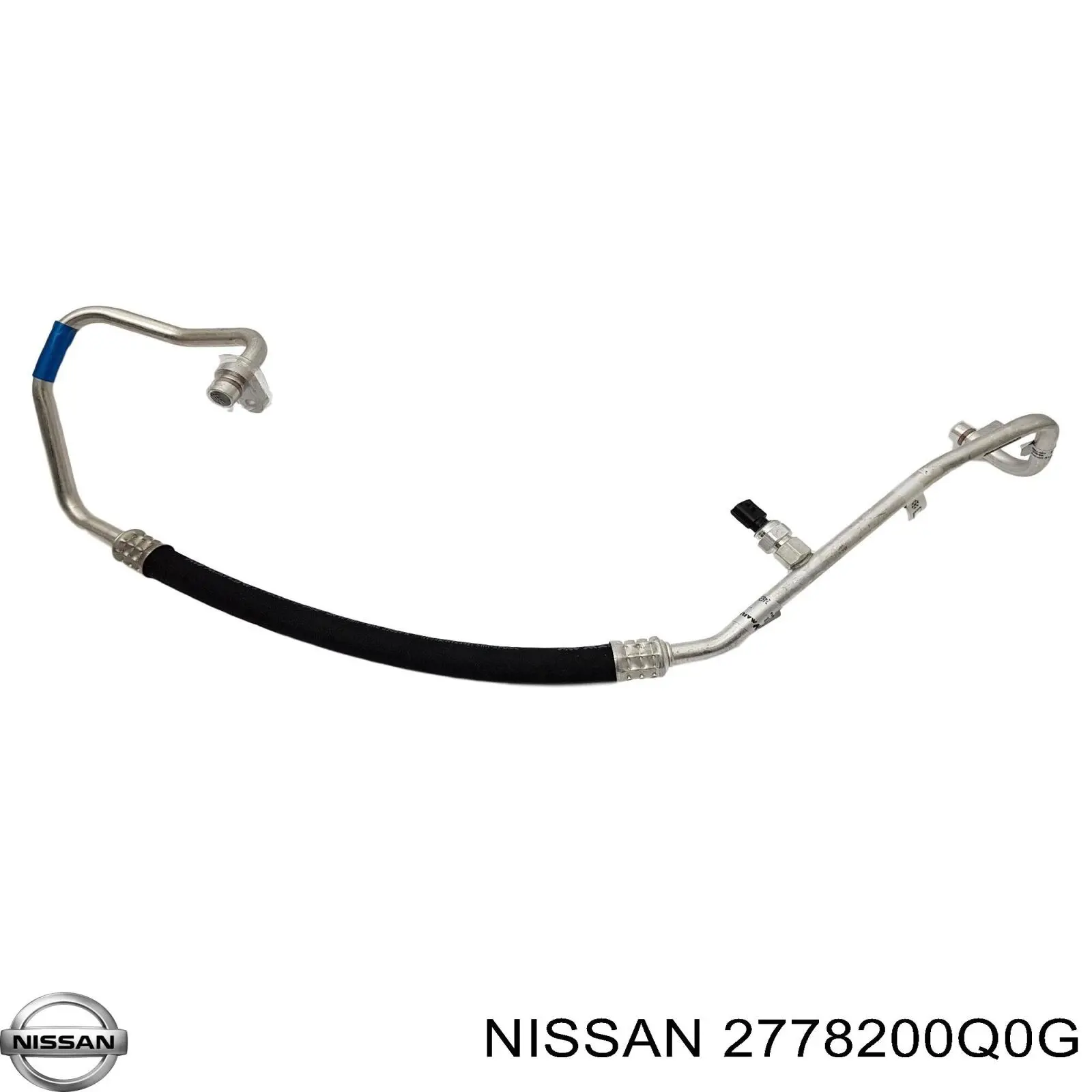 2778200Q0G Nissan mangueira de aparelho de ar condicionado, desde o compressor até o radiador