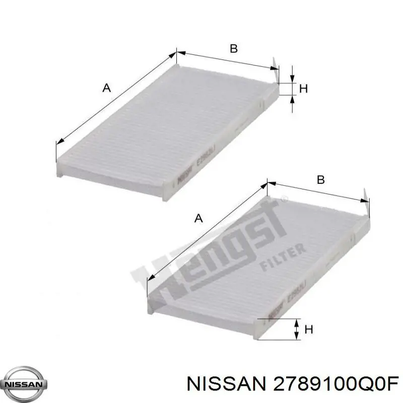 Фильтр воздушный отопителя Nissan/Infiniti 2789100Q0F цена, от 7.34 USD
