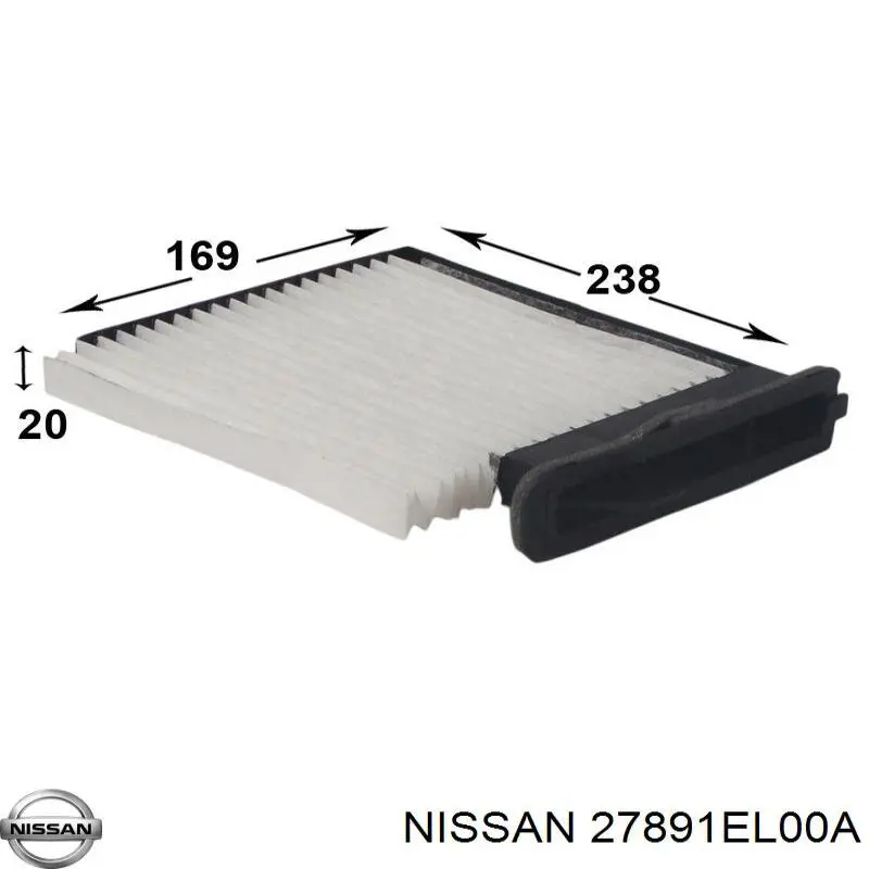 Воздушный фильтр салона Nissan/Infiniti 27891EL00A
