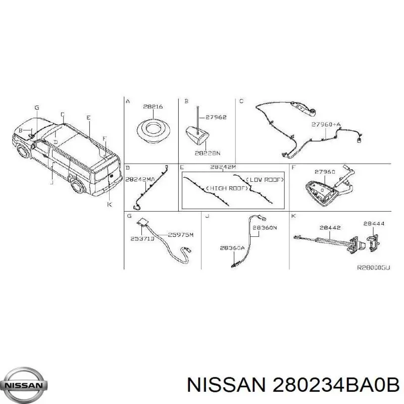 280234BA0B Nissan 