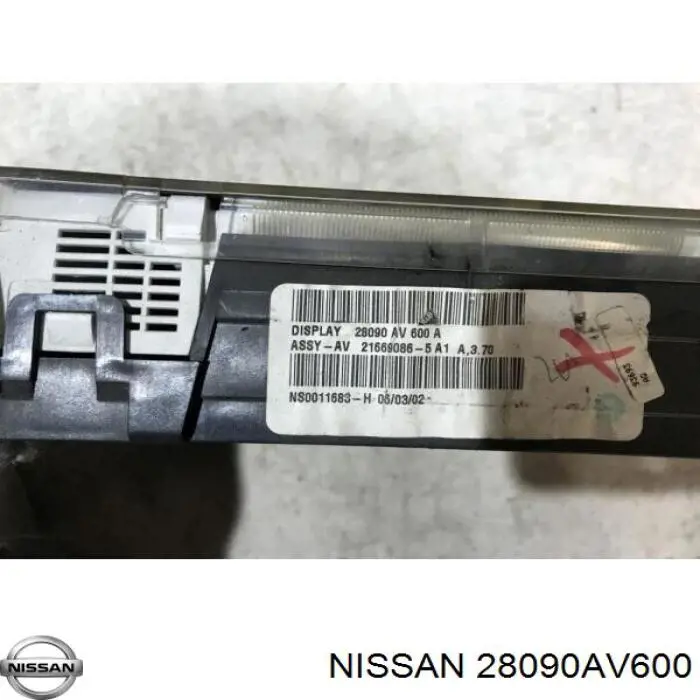28090AV602 Nissan дисплей многофункциональный