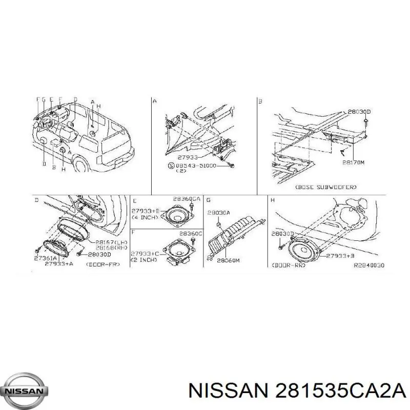  281535CA2A Nissan