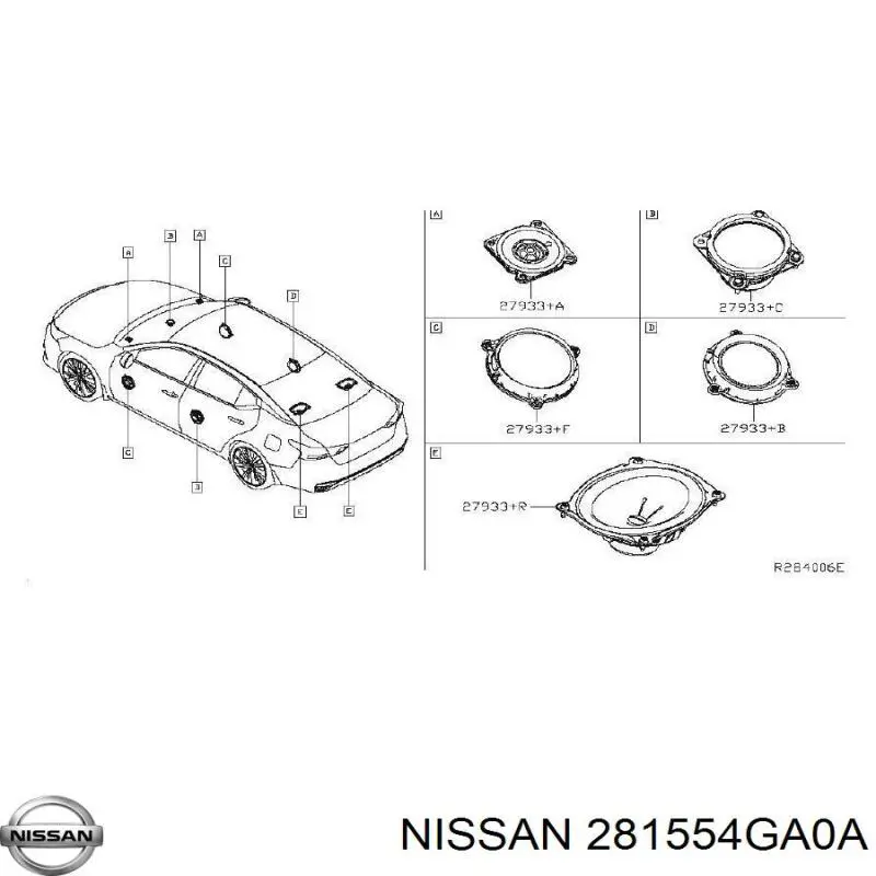  Динамик задней двери Nissan Rogue 