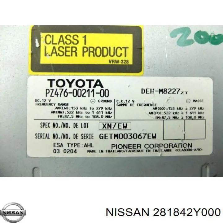  281842Y000 Nissan