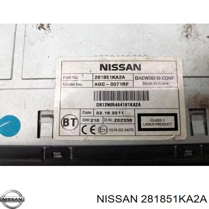 281851KA2A Nissan/Infiniti Радиоприемник