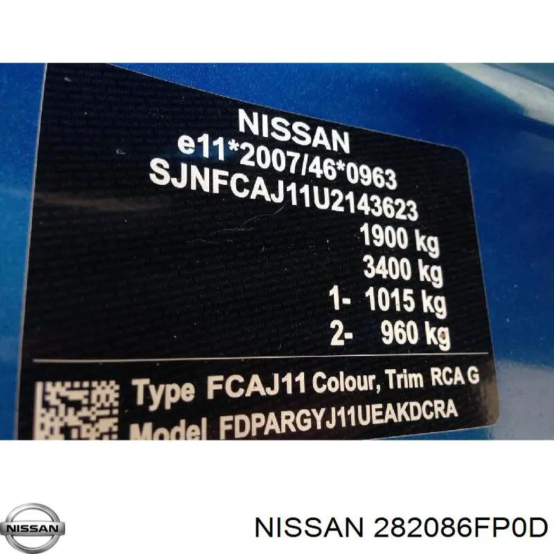  282086FP0D Nissan/Infiniti