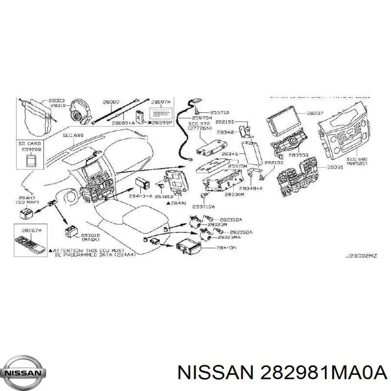  282981MA0A Nissan