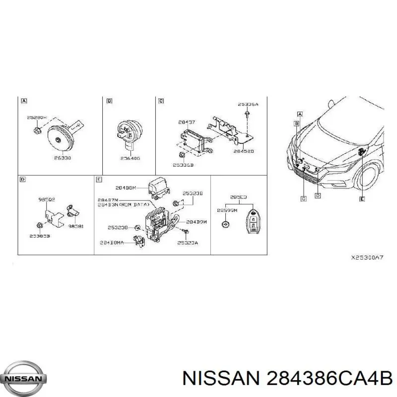  284386CA4B Nissan