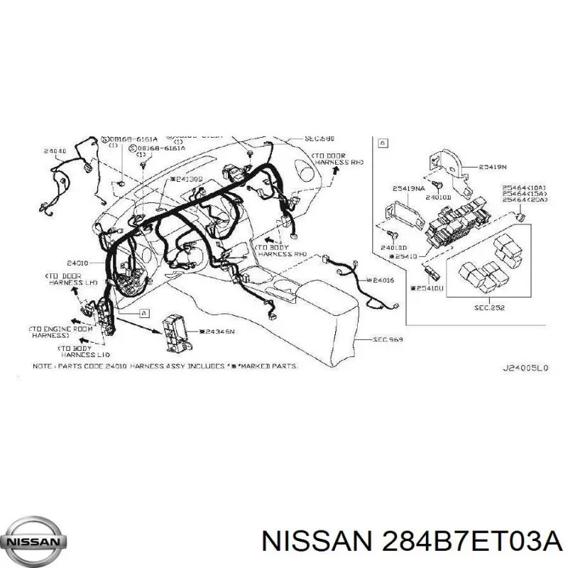 284B7ET03A Nissan 