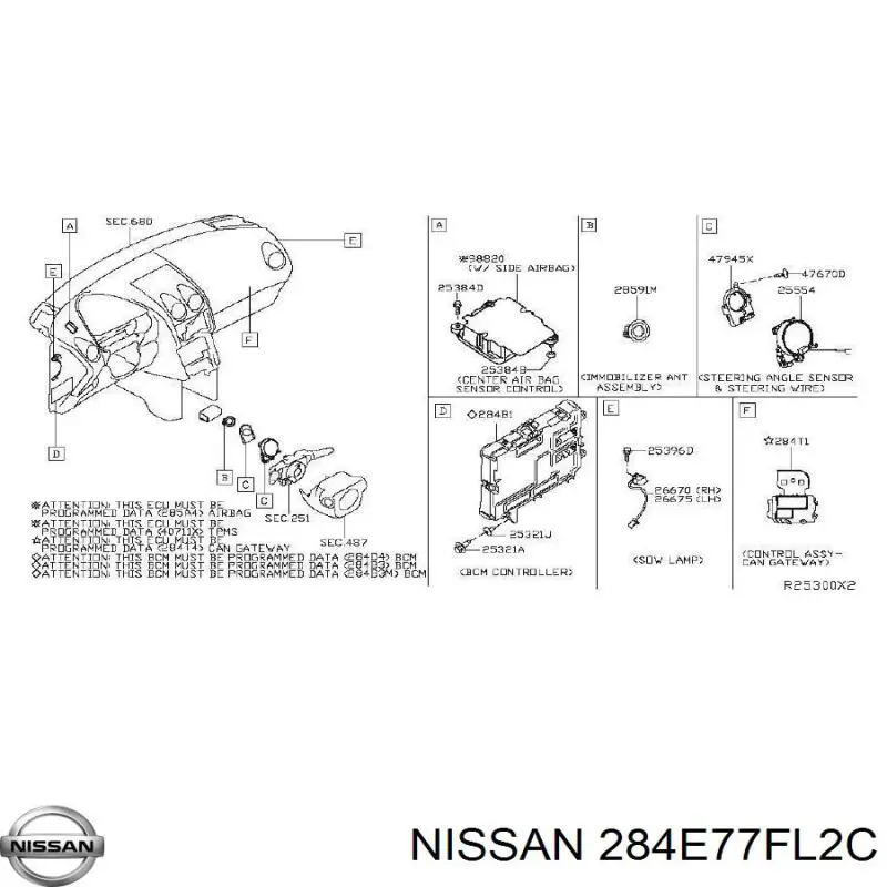  284E77FL2C Nissan