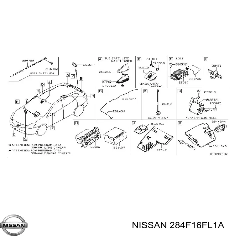 Купить 284F16FL1A Nissan/Infiniti Камера заднего вида