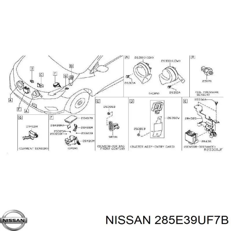  285E39UF7B Nissan/Infiniti