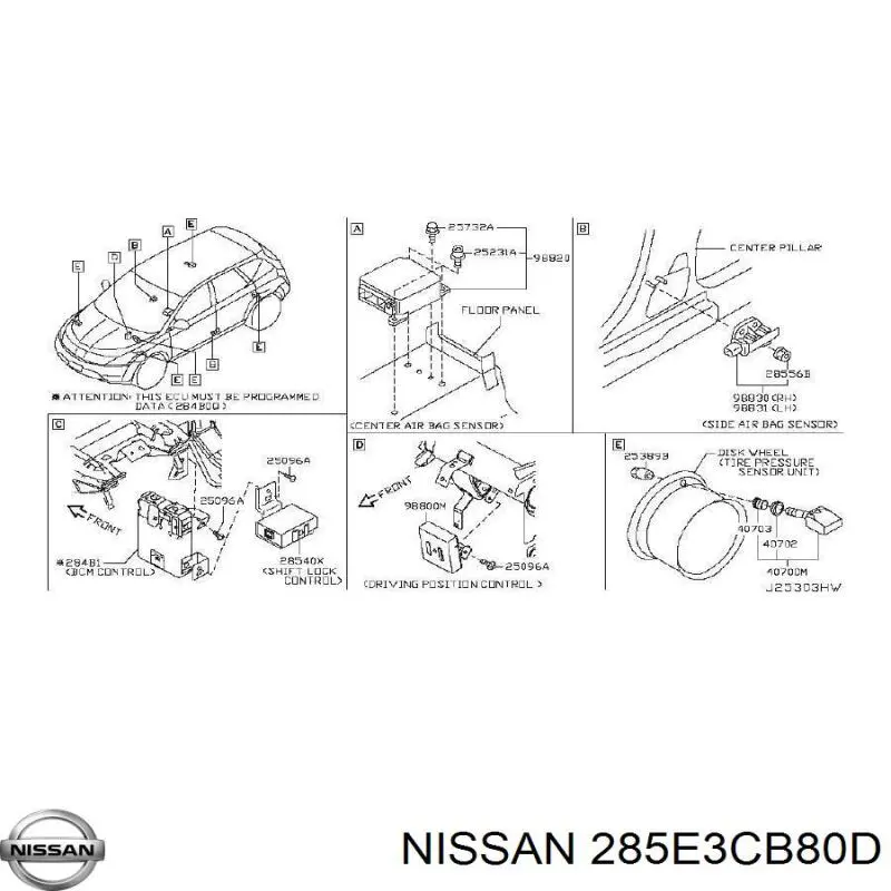  285E3CB80D Nissan