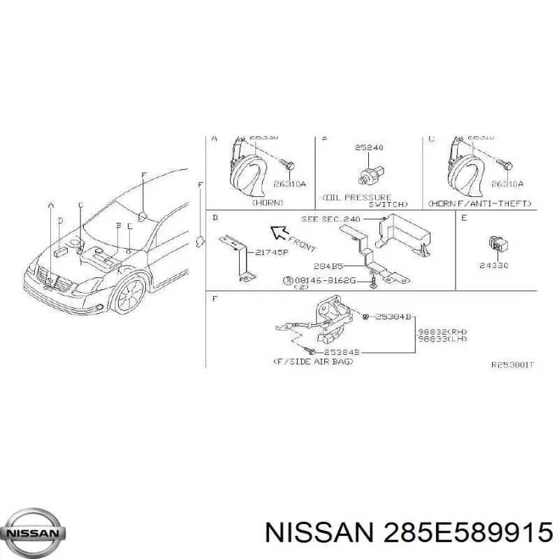  285E589915 Nissan