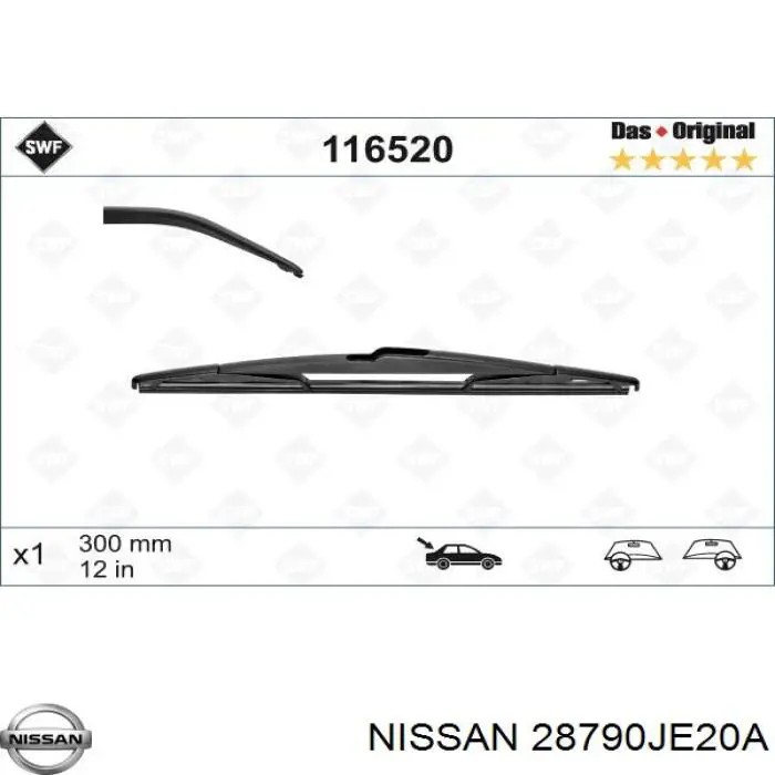 28790JE20A Nissan limpa-pára-brisas de vidro traseiro