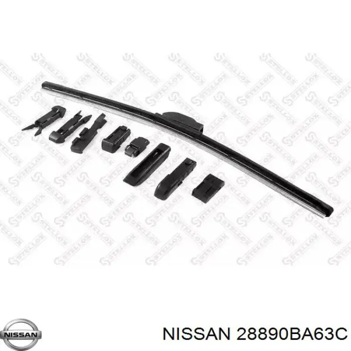 28890BA63C Nissan щетка-дворник заднего стекла