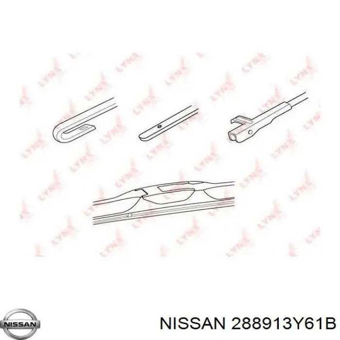 288913Y61B Nissan щетка-дворник лобового стекла водительская