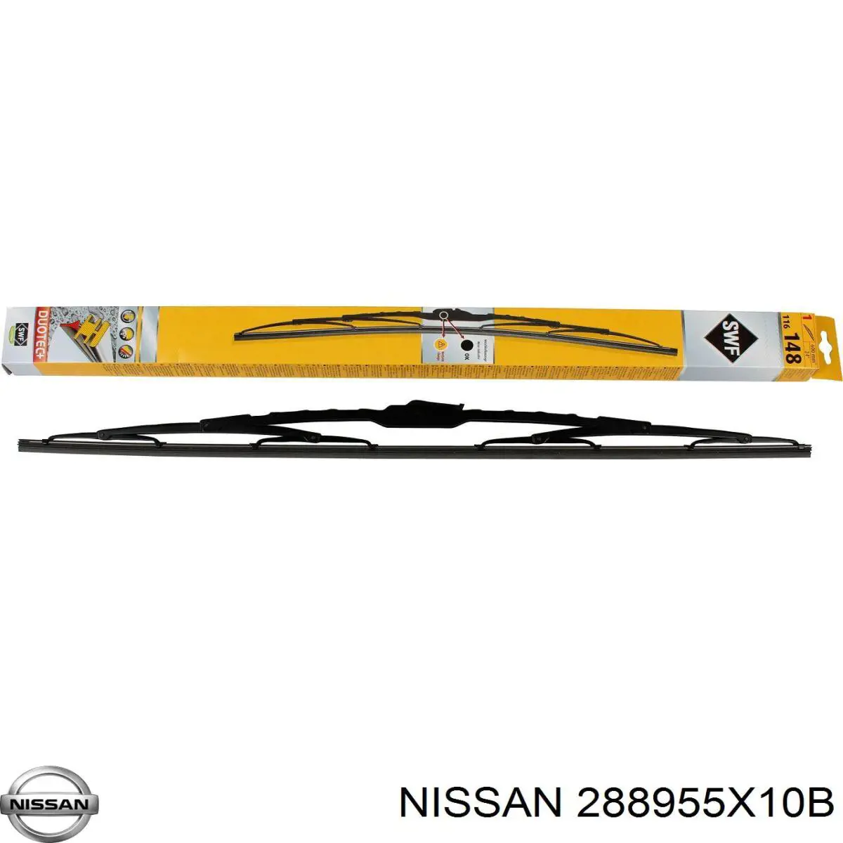 Щетка-дворник лобового стекла водительская Nissan 288955X10B