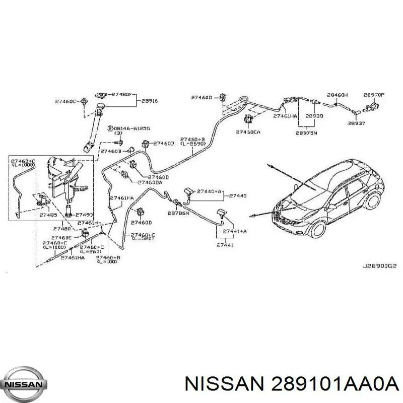  289101AA0A Nissan