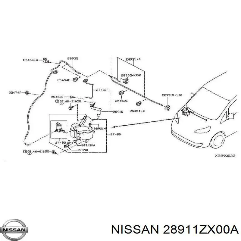 28911ZX00A Nissan 